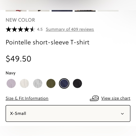 NWT J. Crew Pointelle Cotton Navy Blue Short Sleeve T Shirt XS - Picture 4 of 9